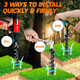 PAMAZY [Premium] 4 Pack Ground Anchors with Power Nut Driver Drill Bit, Ground Anchors Screw in, Swing Set Anchors, Trampoline Anchors High Wind Heavy Duty for Camping Tents, Car Ports, Swing Sets, Canopies