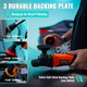 AUTIWOZ W03 Carbon Fiber Style Rotary Car Polisher 1/2/3" Mini Detailing Kit 600W Auto Paint Care Buffer Machine - 220V-230V