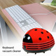 OEING Hot Mini Cute Ladybug Vacuum Cleaner Dust Collector for Home Office Table Cleaning Brush Keyboard Desktop Cleaner Dropshipping - Red