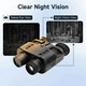 Night Vision Goggles Qpingan 4K HD Infrared Tactical Night Vision Binoculars for Adults with Head Mounted Dual 1.4" Screen 8X Digital Zoom 3000mAh Battery 32G Card for Outdoor Activities Gifts for Men