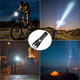 12000 Lumen LED Flashlight Rechargeable Tactical Flashlights High Power Torch Zoomable 5 Modes Waterproof Handheld Torch Light for Outdoor Camping Emergency