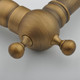 Hiendure Antique Brass Unique Designer Plumbing Fixtures Single Hole Long Curve Spout Kitchen Faucet Bathroom Mixer Taps