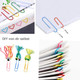 Vinaco Paper Clips Colorful 400PCS Medium and Jumbo（1.3 inch & 2 inch） Paper Clips Durable and Rustproof Coated Large Paperclips Great for Office School Document Organizing (Multicolored)