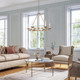 classy leaves Gold Chandeliers for Dining Room 6-Light Wagon Wheel Chandelier with White Candle Modern Chandelier Light Fixture Island Light for Kitchen Island Living Room Bedroom