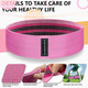 Exercise Bands 3 Levels Fabric Resistance Bands for Working Out Workout Bands Resistance for Women & Men Multi-Colored Fabric Booty Bands (Pink)