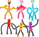 Invite 4 Pack Telescoping Suction Cup Robot Giraffe Toys Toddler Sensory Pop Tube Toys Fidget Toys for Anxious Children(Robot 3pcs & Giraffe 3pcs)