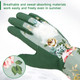 Gardening Gloves for Women Comfortable Floral Long Sleeve Garden Gloves for Gardening and Outdoor Work Durable Leather Long Gardening Gloves Great Gift Ideas for Ladies Green Print (Large)