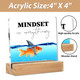 Inspirational Acrylic Sign Motivational Mindset Clear Desk Decorative Sign with Stand Gifts for Women Men Entrepreneur Coworker Self Improvement Positive Affirmations Table Desk Office Home Decor