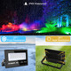 RGB Spotlight 25 W LED Spotlight Set of 2 with Remote Control IP66 Waterproof Floodlight Colour Changing Outdoor Spotlight with 20 Colours 6 Modes Timer for Christmas Outdoor Tree Mood Light