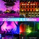 RGB Spotlight 25 W LED Spotlight Set of 2 with Remote Control IP66 Waterproof Floodlight Colour Changing Outdoor Spotlight with 20 Colours 6 Modes Timer for Christmas Outdoor Tree Mood Light