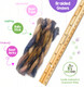 Nature Gnaws Braided Bully Twists for Dogs 5-6" (3 Count) - Long Lasting for Small and Medium Dogs - Natural Beef Dog Chew Bones