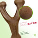 Benebone Wishbone Durable Dog Chew Toy For Aggressive Chewers Real Bacon Made - 2