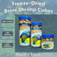 Aquatic Foods Inc. Brine Shrimp Freeze Dried Floating Brine Cubes For Cichlids Discus Tetras 0.6Oz