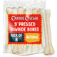 Canine Chews Pressed Rawhide Bones For Large Dogs 9" Long Lasting Dog Chews 9 Inch