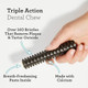 Dreambone Triple Action Dental Sticks Charcoal RawhideFree Chews For Large And Xl 6 Count