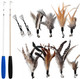 Ecocity Cat Toys No Chemical Dyeing Cat Feather Toys For Indoor Cats