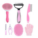 Keeplkvoc 7 Pcs Dog Brush Dog Grooming KitsDog Shedding Brush'selfCleaning Brush With