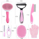 Keeplkvoc 7 Pcs Dog Brush Dog Grooming KitsDog Shedding Brush'selfCleaning Brush With