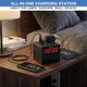 KenTech Sonnet Digital Alarm Clock Radio With Charging Station Bluetooth Am/Fm Radio
