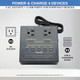 KenTech Sonnet Digital Alarm Clock Radio With Charging Station Bluetooth Am/Fm Radio