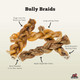 Redbarn All-Natural 7" Braided Bully Sticks for Dogs - Premium Grain- & Rawhide- Single Ingredient Long Lasting Low Odor Dental Treat for Chewers - 3 Count