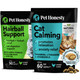 Pet Honesty Cat Hairball Support + Cat Calming Crunchy & Creamy Chews Essential