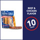 Pet Factory 100% Made In Usa Beefhide 8" Rolls Dog Chew Treats Beef 10 Count