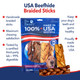Pet Factory 100% Usa Made Natural Beefhide Dog Chew Sticks 6In Braided Dog Pack Of 6 6 Inches