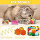 Quozuo Kitten Toys 60Pcs Cat Balls Springs Toy Set Cat Mouse Toy