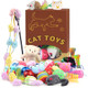 Quozuo 30 Pcs Cat Toy Kitten Toys Set Interactive Cat Toy Wand