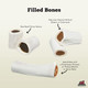 Redbarn Pet Products Small Filled Dog Bones Peanut Butter Flavor Long Lasting Stuffed Femur 4 Count