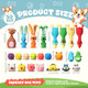 Vertintong 30 Pcs Latex Squeaky Dog Toys Soft Rubber Dog Chew Toy