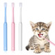 Wjiaaa 3 Pack Small Dog Cat Toothbrush 360 Degree Soft Silicone Pet 3 Pack