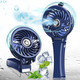 Handheld Fan Misting Fan, Small Portable Fan, 40Ml Mister Fan, Foldable Hand Held Fan Battery Operated Fan Rechargeable, 3 Speed