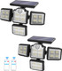 Solar Led Floodlight: 38W, 6000Lm, 6000K Outdoor Motion Sensor Light With Ip65 Waterproof Security Light, Remote Control
