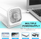 Aicase Handheld Portable Mini Fan Small Battery Operated Fan 6 In 1 Personal Fan 3000 Mah Usb Rechargeable,3 Speed Adjustable