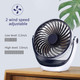Aluan Desk Fan Small Table Fan With Strong Airflow Quiet Operation Portable Fan Speed Adjustable Head 360°Rotatable Mini Personal