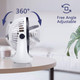 Aluan Desk Fan Small Table Fan With Strong Airflow Quiet Operation Portable Fan Speed Adjustable Head 360°Rotatable Mini Personal