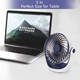 Aluan Desk Fan Small Table Fan With Strong Airflow Rechargeable Battery Operated Portable Fan 3 Speeds Adjustable Head 360°Rotata