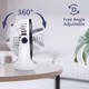 Aluan Desk Fan Small Table Fan With Strong Airflow Rechargeable Battery Operated Portable Fan 3 Speeds Adjustable Head 360°Rotata