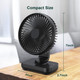 Aluan Small Desk Fan, Quiet Portable Fan, Rechargeable Battery Operated Personal Fan For Home Office Bedroom Desktop Table