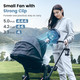 10000Mah Portable Fan Rechargeable, Battery Operated Desk Clip On With Led Light, 3 Modes 360 Rotation Personal Usb Small