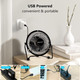 4 Inch Mini Fan With Metal Construction,Powerful Usb Powered,360° Rotation Desk Personal Cooling Usb Fans Small Quiet For Home