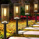 Solar Pathway Lights For Outside Garden,4 Pack Bright Garden Lights Solar Outdoor, Waterproof Solar Lights For Yard Patio Lawn