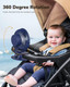 Cafele Stroller Clip On Fan, 【Ultra Quiet】 Rechargeable Battery Operated Personal Fan Strong Airflow, 4 Speeds Max 24Hrs 6Inch