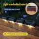Solar Deck Lights Black 4 Pack Outdoor Waterproof Led Patio Fence Step Stairs Decorate Illumination Garden Dackyard Landscape