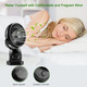 F170 Clip On Fan Auto Rotation Personal Fan 5000 Mah Battery Operated Fan, Usb Desk Fan Stepless Speeds Control, Powerful Airflow