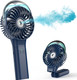 Comlife Portable Handheld Misting Fan, 3000Mah Rechargeable Battery Operated Spray Water Mist Fan, Foldable Mini Personal Fan