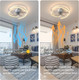 20 Ceiling Fans With Lights App Remote Control, Low Profile Modern Flush Mount Ceiling Fan, Stepless Dimmable 3 Colors And 6