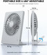 Small Table Fans Rechargeable Portable 180°Tilt Folding Desk Fans Battery Operated Personal Fan Ultra Quiet For Home Bedroom